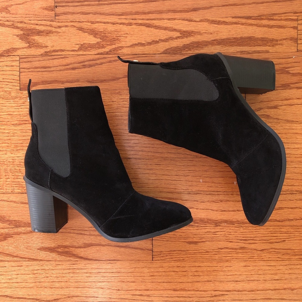Public Desire “Delilah” Black Velvet Ankle Boots